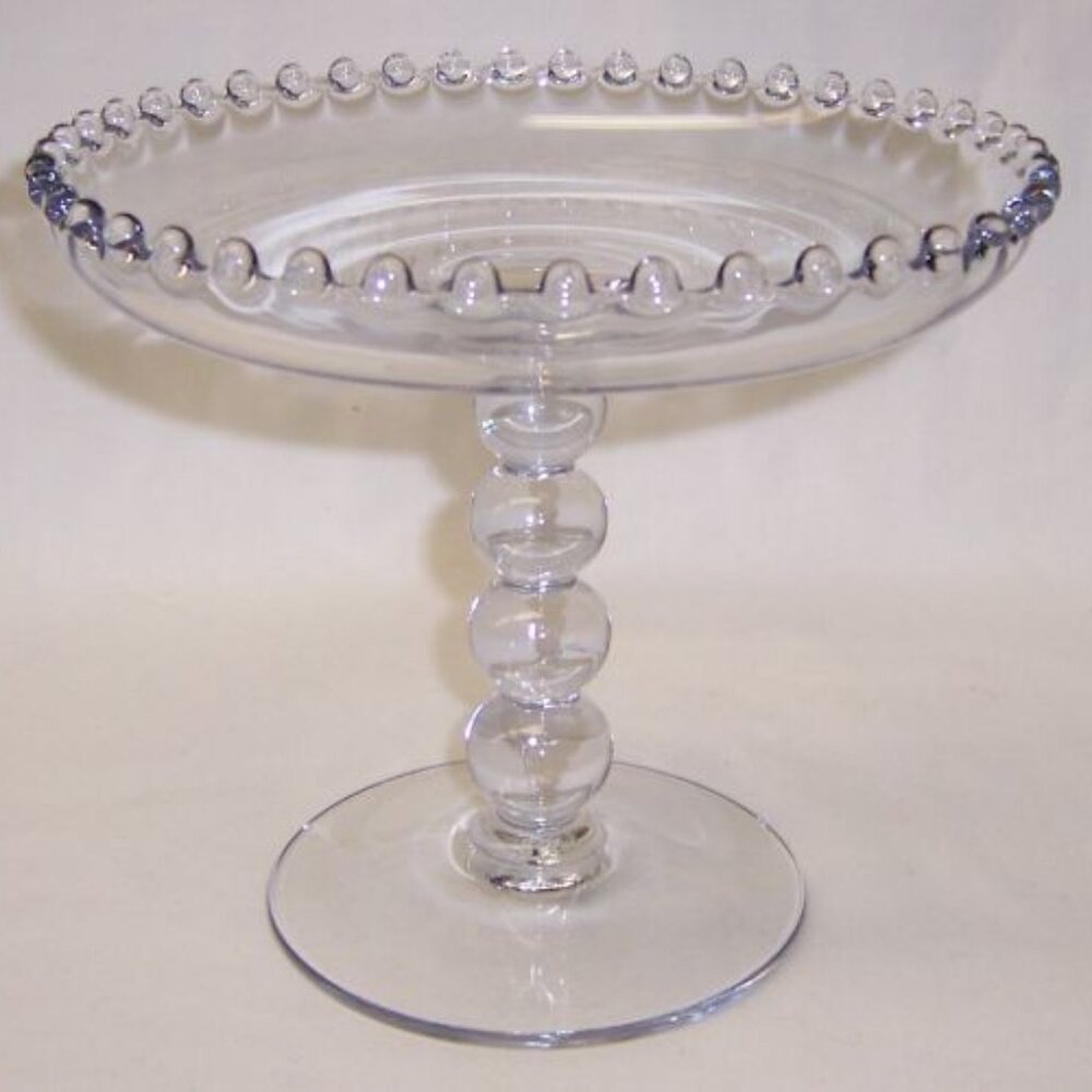 Imperial Glass Crystal CANDLEWICK 6 1/2 Inch High Four-Ball Mint Comport